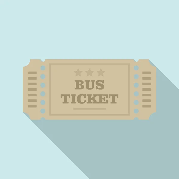 Icono de billete de autobús inteligente, estilo plano — Vector de stock