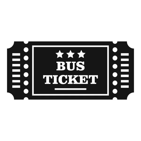 Icono de billete de autobús inteligente, estilo simple — Vector de stock