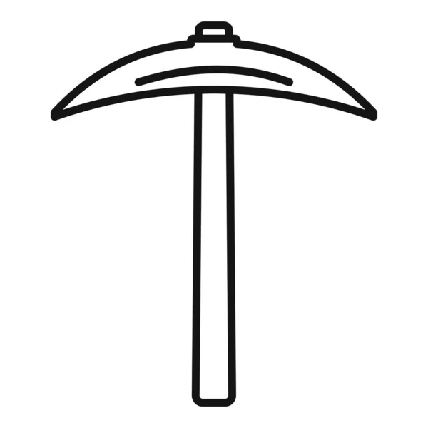 Pickaxe icoon, outline stijl — Stockvector