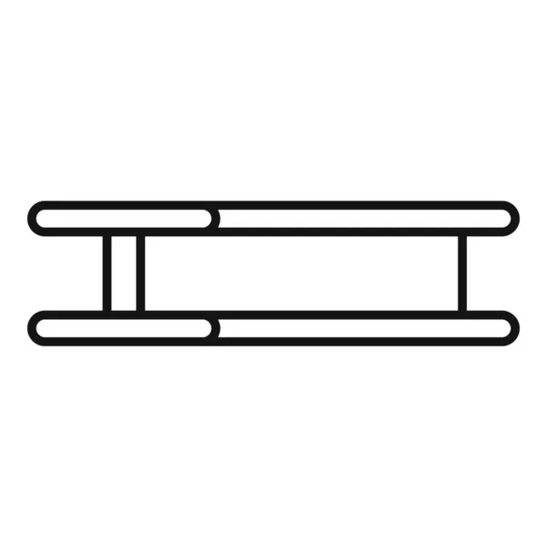 Metallurgie bar product icoon, omtrek stijl — Stockvector