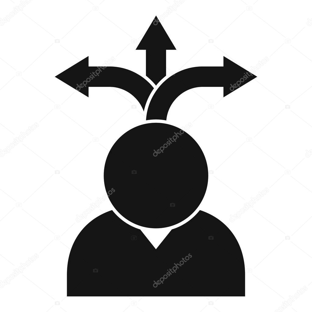 Direction personal traits icon, simple style