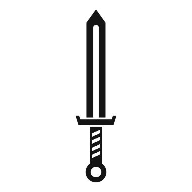 Blacksmith sword icon, simple style clipart