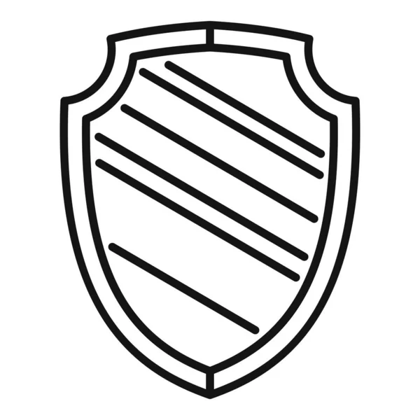 Иконка кузнечного щита, стиль контура — стоковый вектор