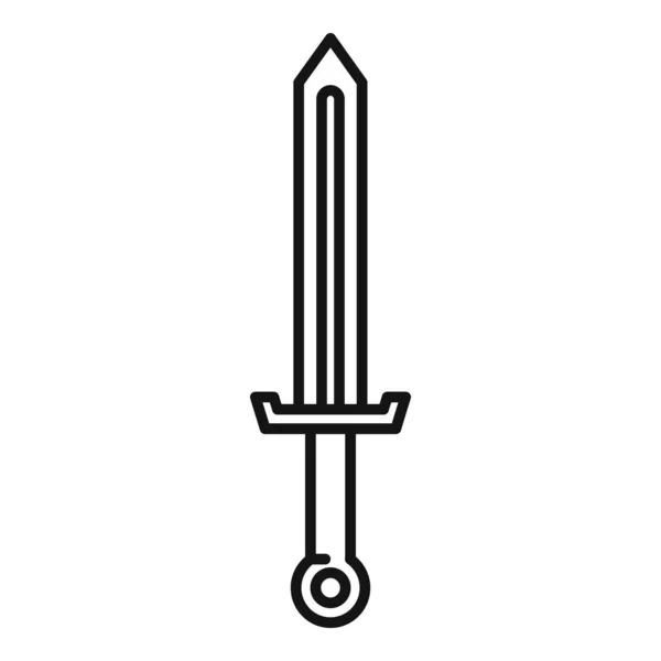 Demirci kılıcı simgesi, taslak biçimi — Stok Vektör