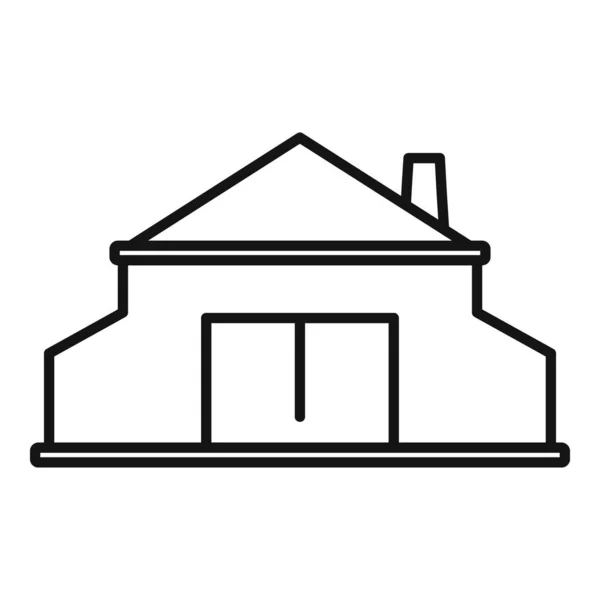 Ikona budovy kováře, styl osnovy — Stockový vektor