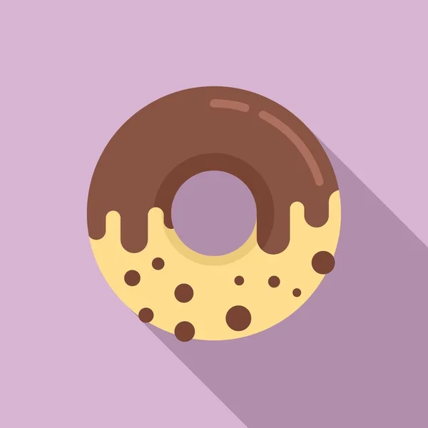 Icono de rosquilla dulce, estilo plano — Vector de stock