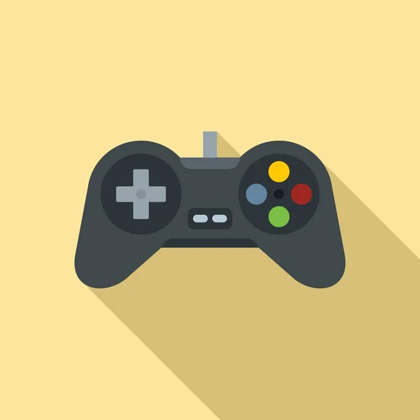 Videojáték joystick ikon, lapos stílus — Stock Vector