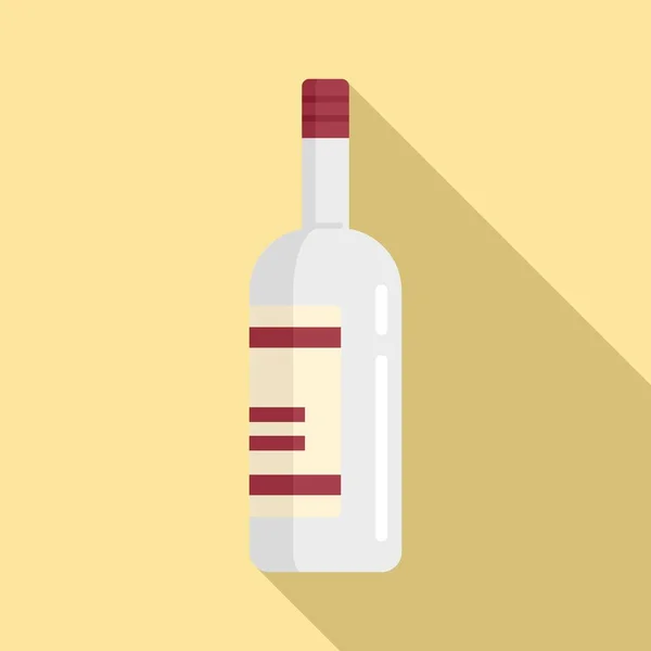 Icono de botella de vino, estilo plano — Vector de stock