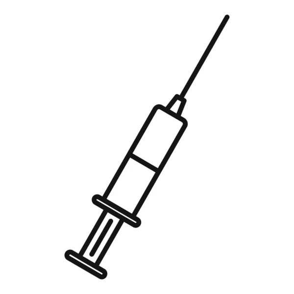Spritze Injektion Symbol, Umriss Stil — Stockvektor