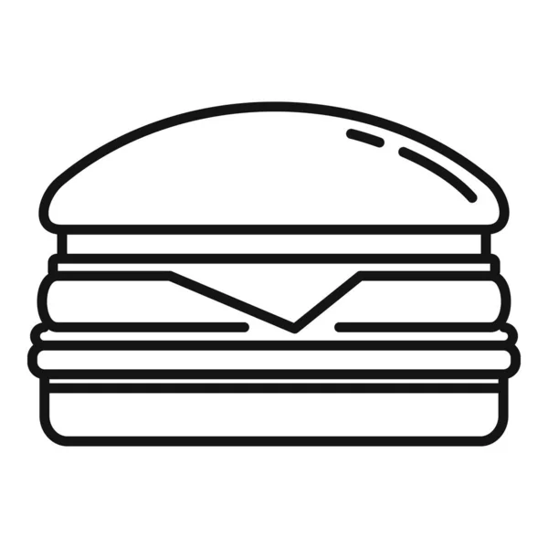 Öko-Burger-Ikone, Outline-Stil — Stockvektor