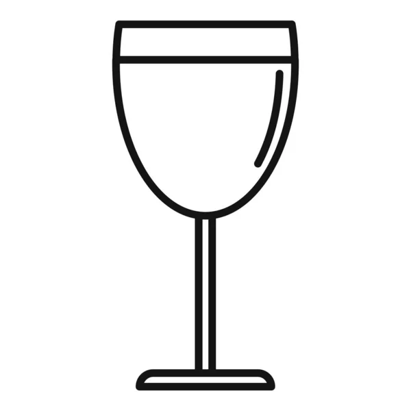 Icono de copa de vino, estilo de esquema — Archivo Imágenes Vectoriales