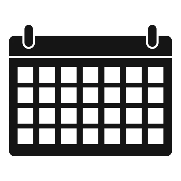 Kalendarz organizacji przestrzeni ikona, prosty styl — Wektor stockowy