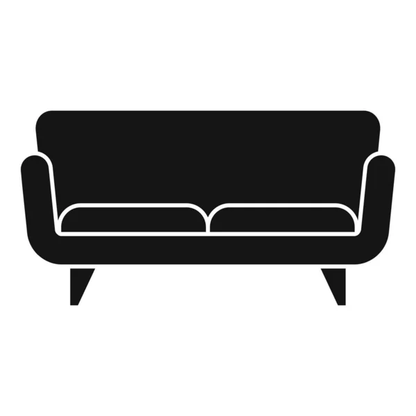 Soft sofa icon, simple style — Stock Vector