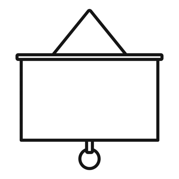 Nástěnná bílá ikona, styl osnovy — Stockový vektor