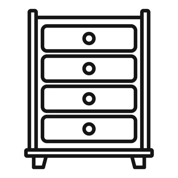 Drawer space organization icon, outline style — Stock Vector