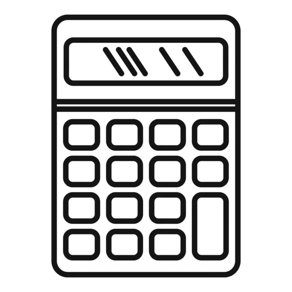 Ícone da calculadora do escritório, estilo do esboço — Vetor de Stock