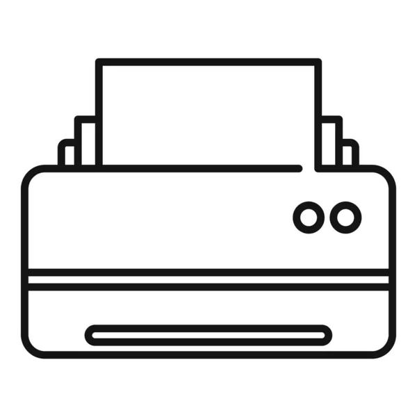 Ícone de impressora de organização espacial, estilo esboço — Vetor de Stock