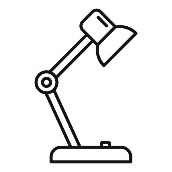 Ikona stolní lampy, styl osnovy — Stockový vektor