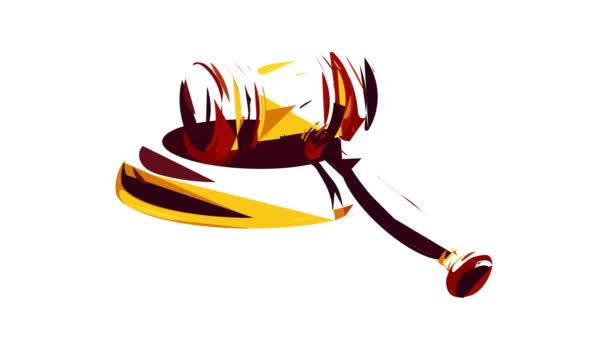 Yargıç Tokmak simgesi animasyonu — Stok video