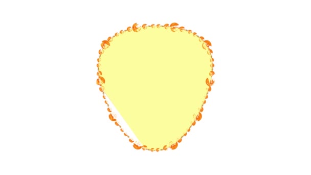 Animation der orangefarbenen Halskette — Stockvideo