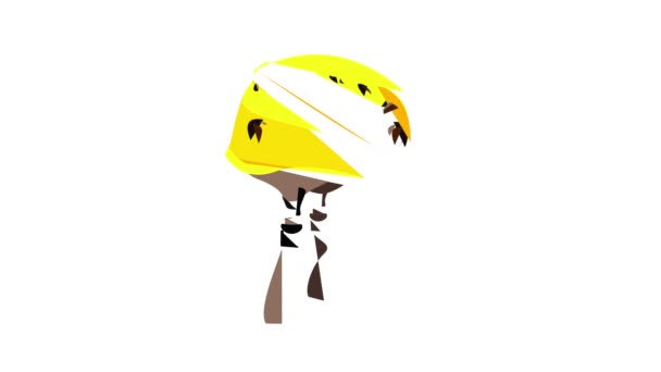 Caminhadas capacete ícone animação — Vídeo de Stock