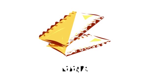 Animação ícone Lasagne — Vídeo de Stock