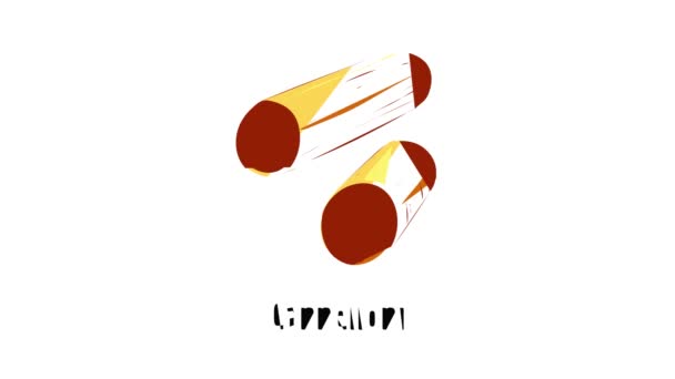 Cannelloni pictogram animatie — Stockvideo