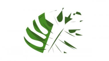 Kesilmiş canavar yaprağı simgesi animasyonu