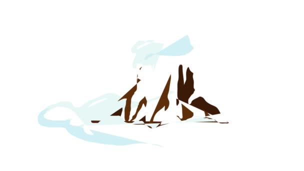雪中的残渣图标动画 — 图库视频影像