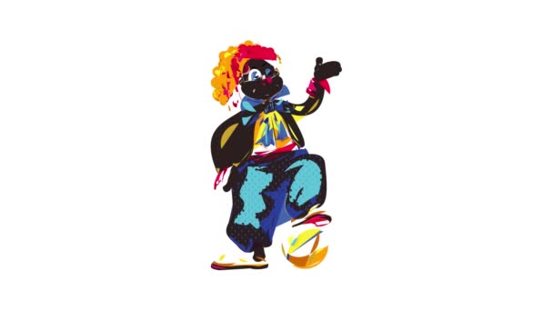 小丑玩球图标动画 — 图库视频影像