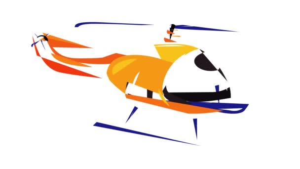 Transport helikopter ikon animation — Stockvideo