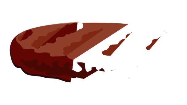 Hamburguesa icono de la carne animación — Vídeo de stock