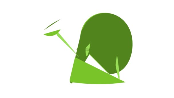 Garden watering can icon animation — Stock Video