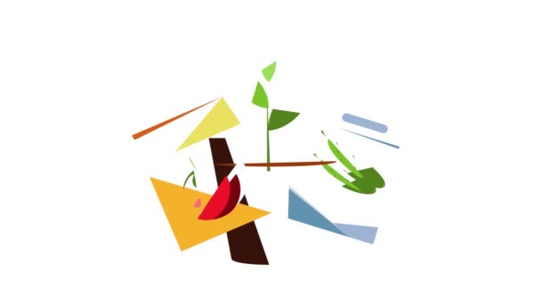 植物种子罐图标动画 — 图库视频影像