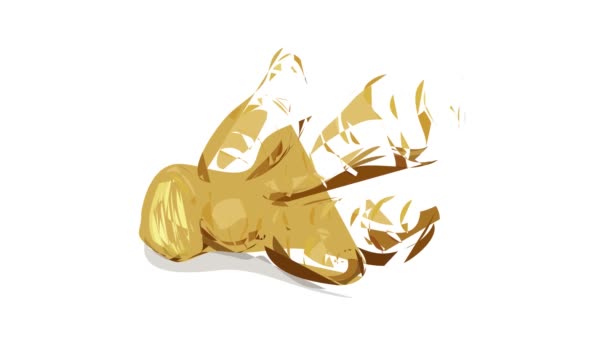 Animación icono de jengibre — Vídeo de stock
