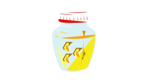 蜂蜜瓶图标动画 — 图库视频影像