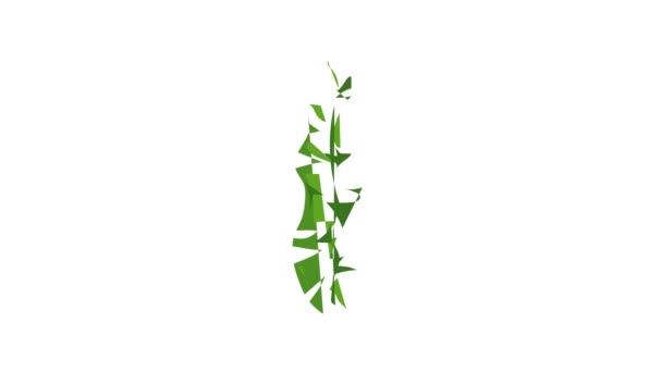 Анимация иконок аквариумных листьев — стоковое видео