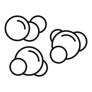 Digestion molecule icon, outline style clipart