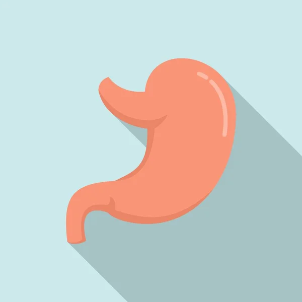 Zdravá ikona žaludku, plochý styl — Stockový vektor