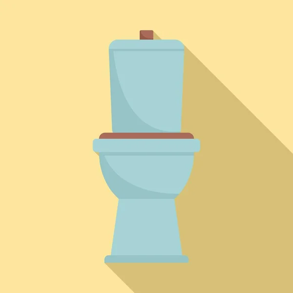 Vertering toilet icoon, platte stijl — Stockvector