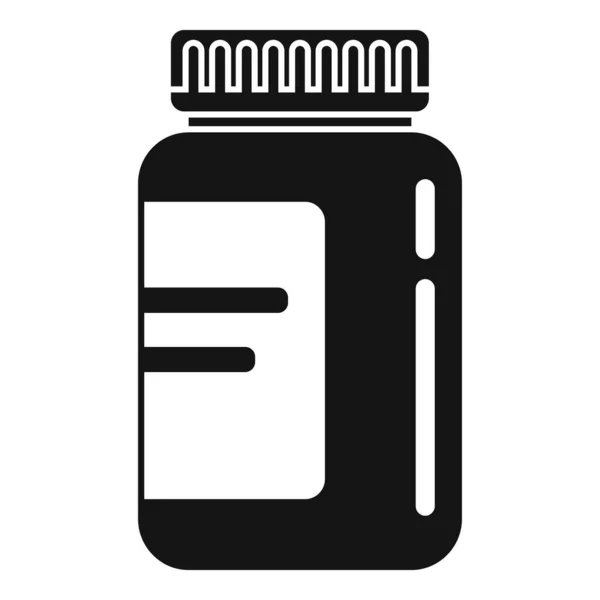 Icono del frasco de cápsula de digestión, estilo simple — Vector de stock