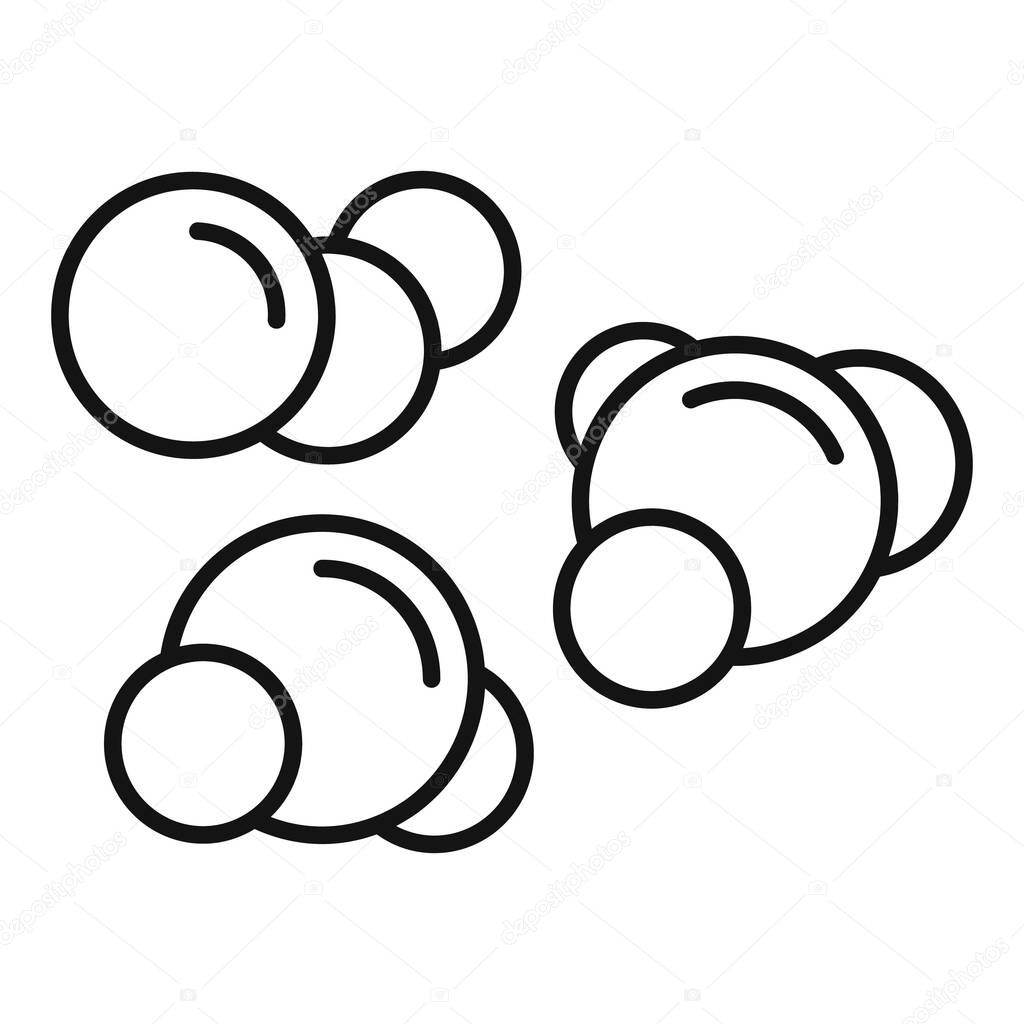 Digestion molecule icon, outline style