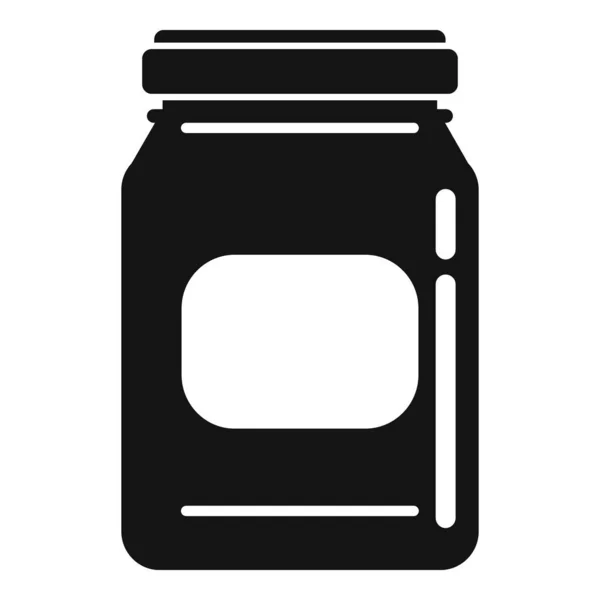 Food jar icon, simple style — Stock Vector