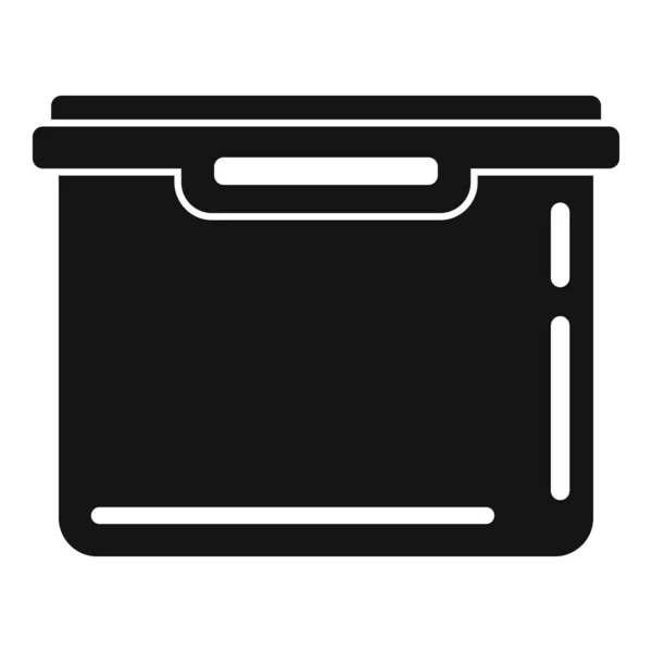 Icône de stockage des aliments en plastique, style simple — Image vectorielle