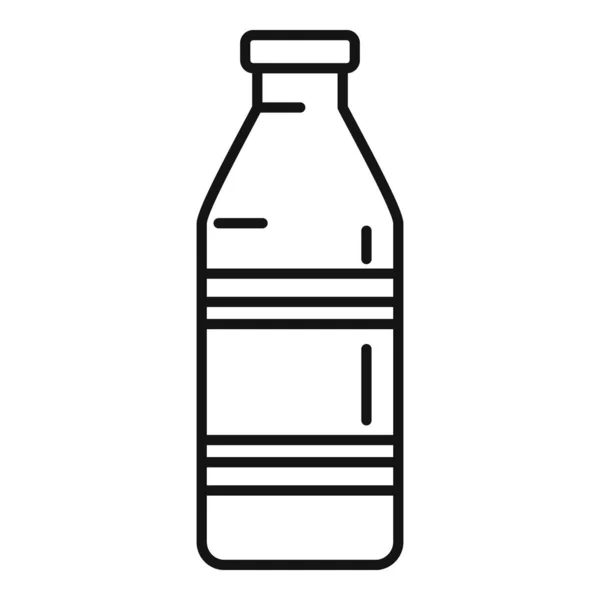 Ref. Milk bottle, outline style — стоковый вектор