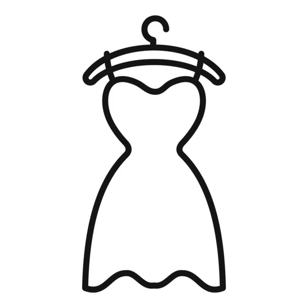 Vestido de limpieza en seco icono, el estilo del esquema — Archivo Imágenes Vectoriales