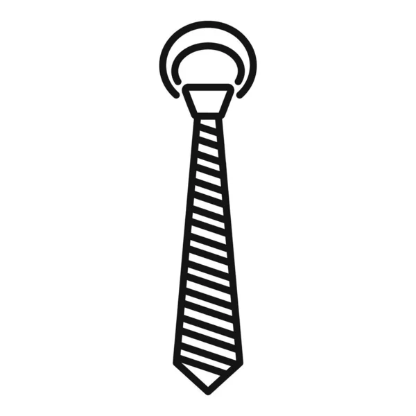 Піктограма сухої чистки краватки, стиль контуру — стоковий вектор