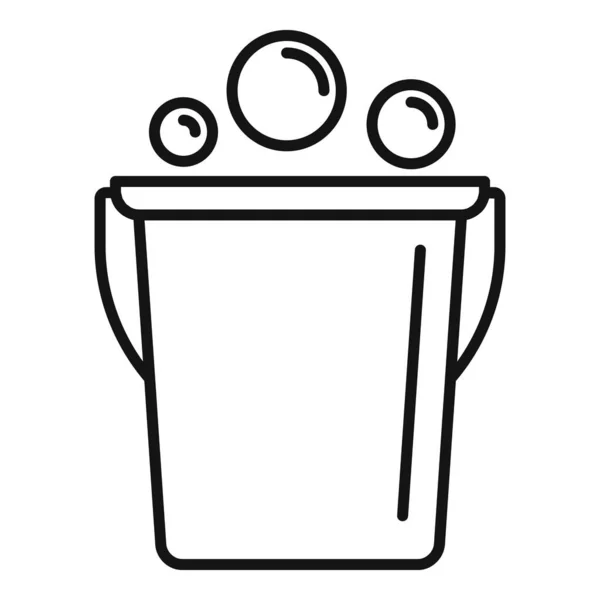 Ref. Cleaner bucket icon, outline style — стоковый вектор