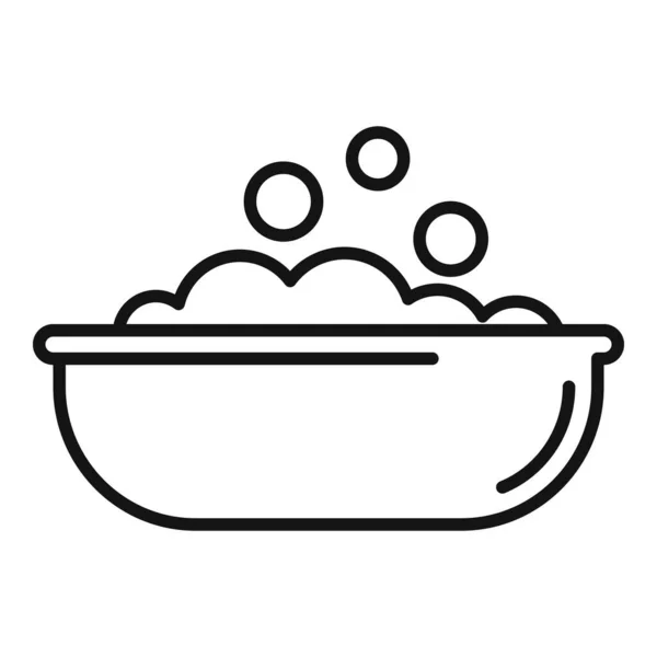 Wash bubble basin icon, outline style — Stock Vector