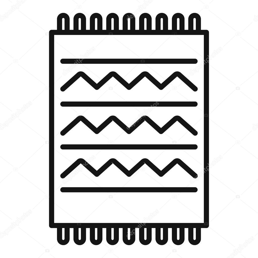 Clean carpet icon, outline style